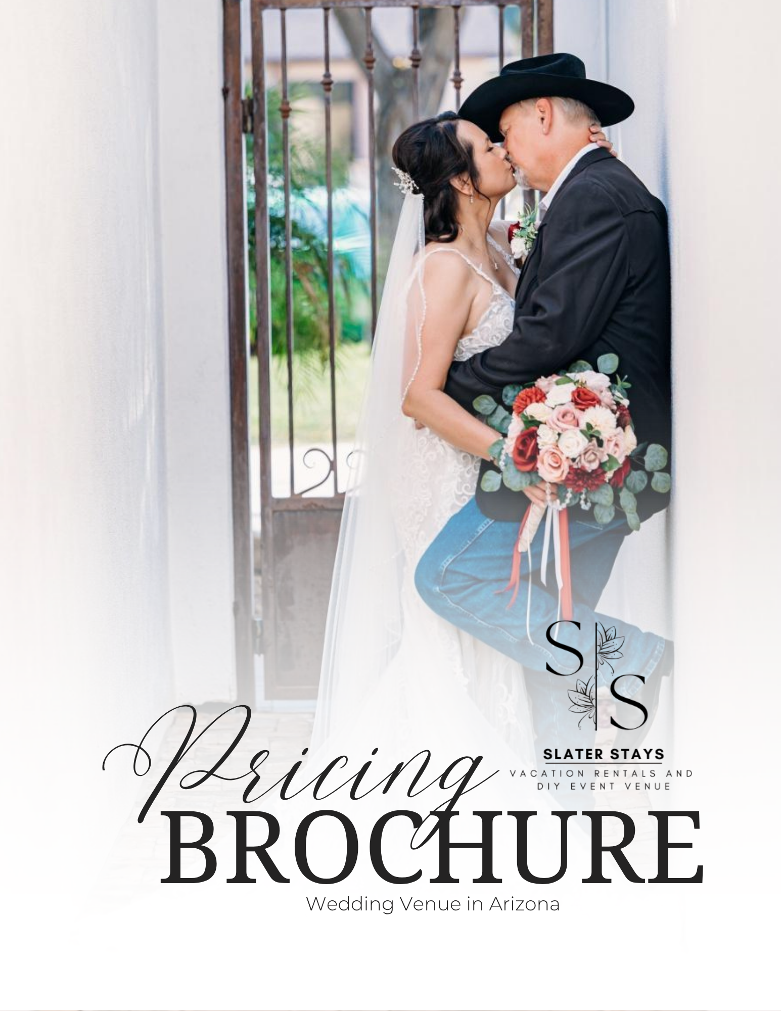 Slater Stays events pricing brochure cover